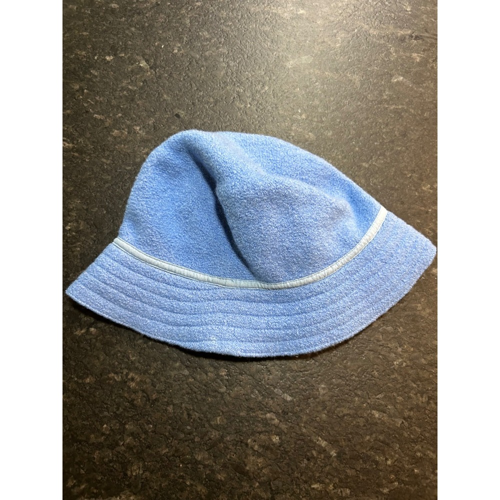 Talbots Blue 100% Wool Bucket Hat Periwinkle Boiled Wool Cloche Winter Hat